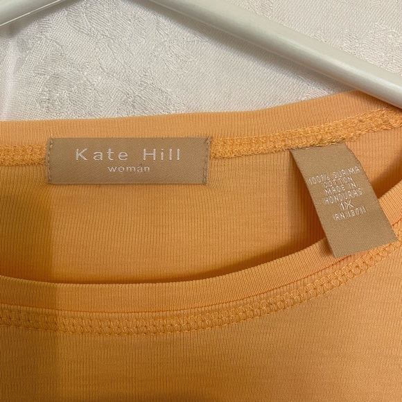 Kate Hill Peach colored long sleeve XL women's top - Picture 2 of 3